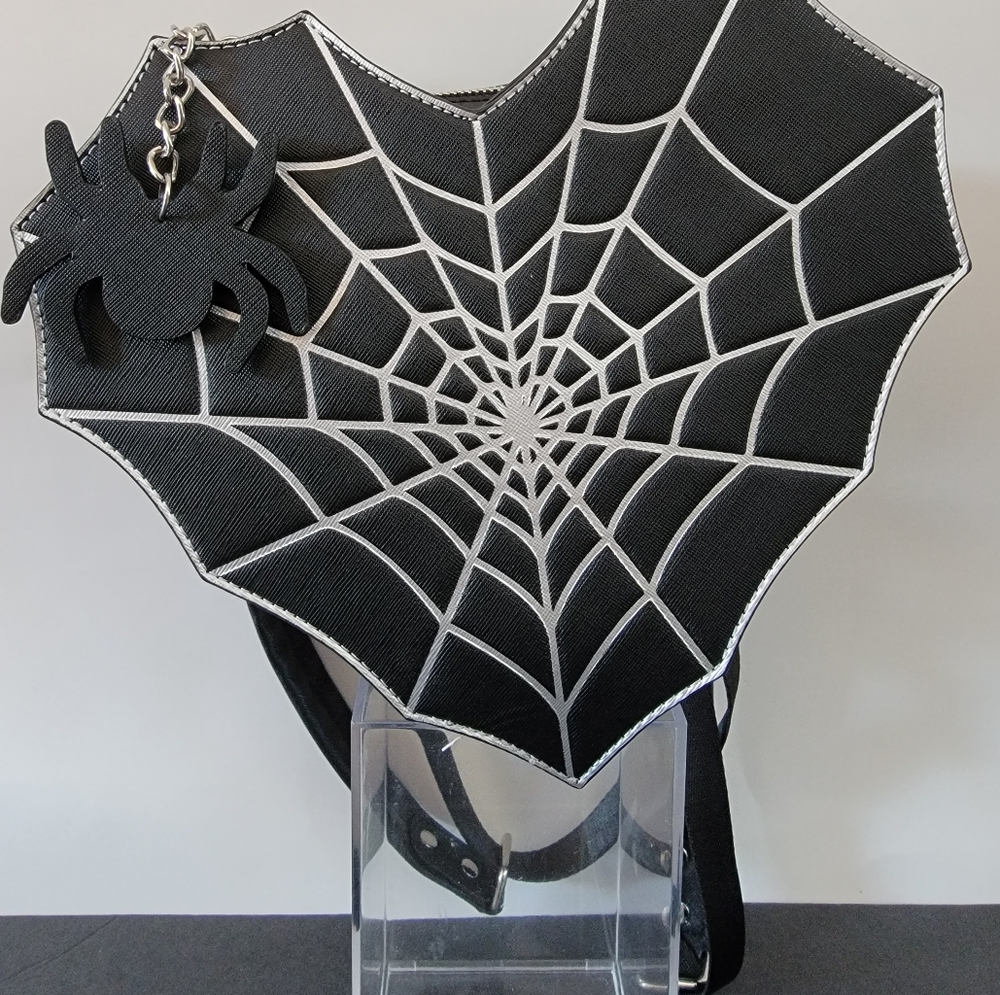 Halloween Spider Web Backpack Purse NWOT